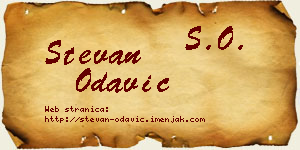 Stevan Odavić vizit kartica